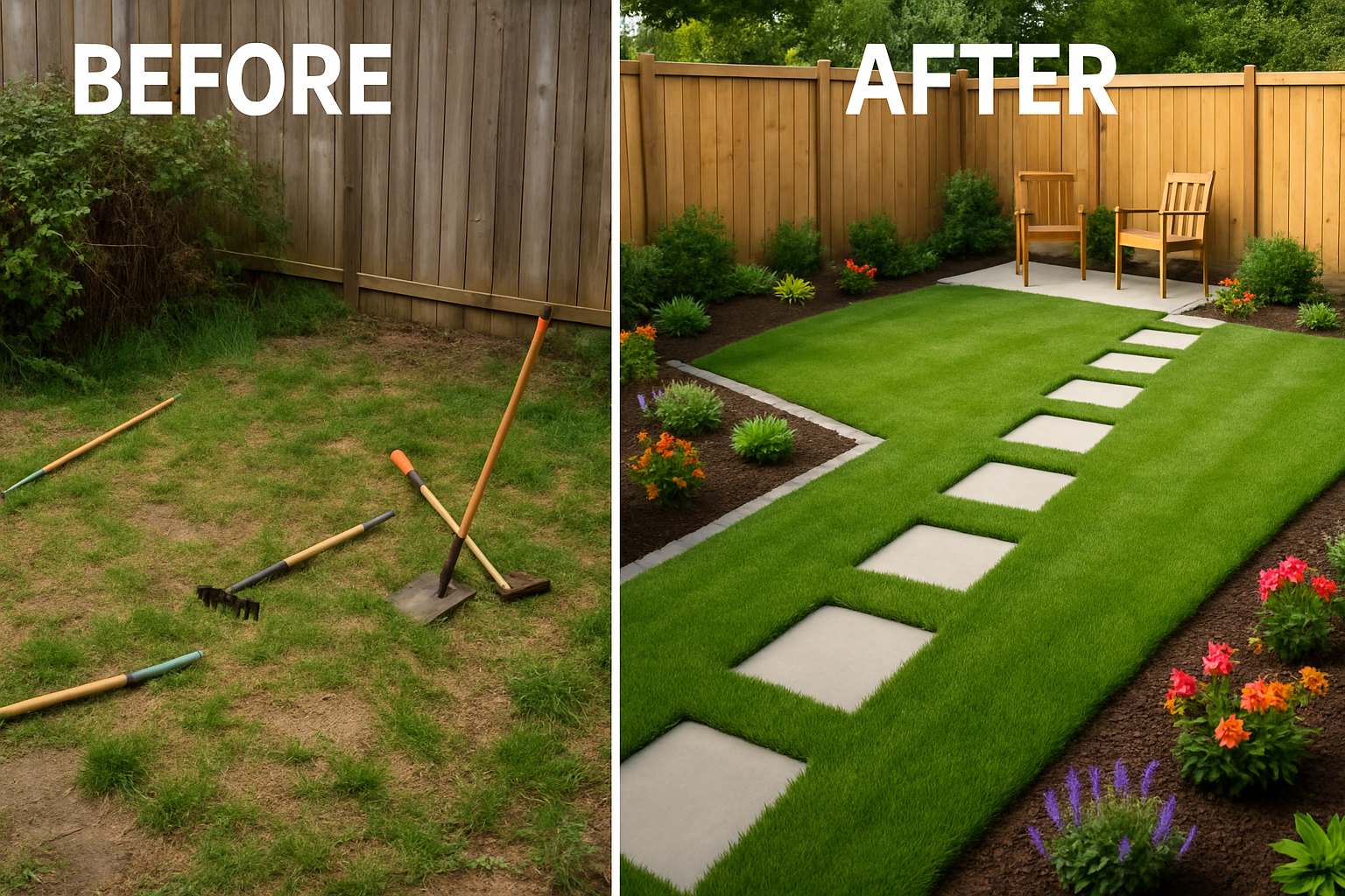Lawn restoration project