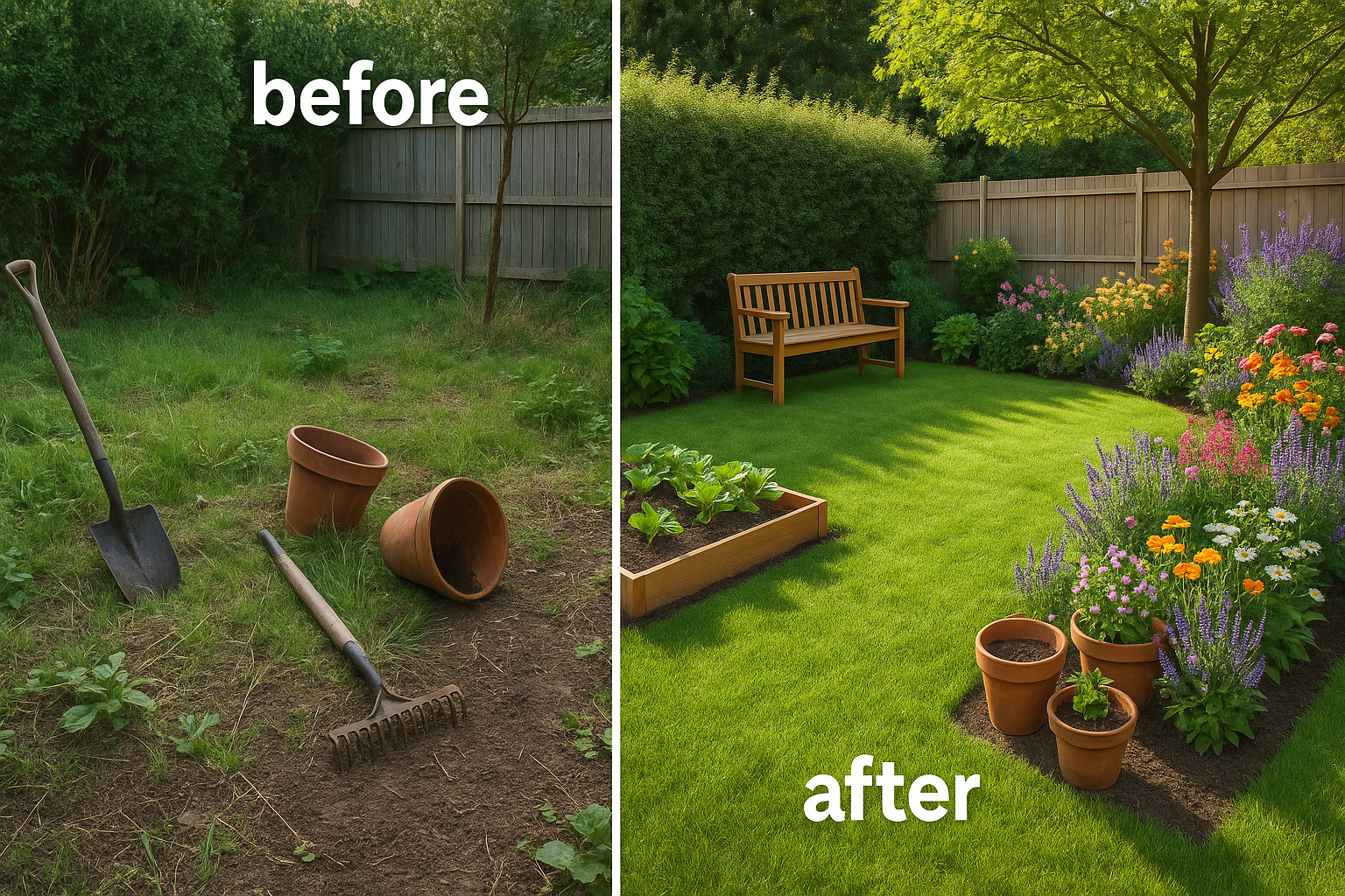 Garden cleanup project